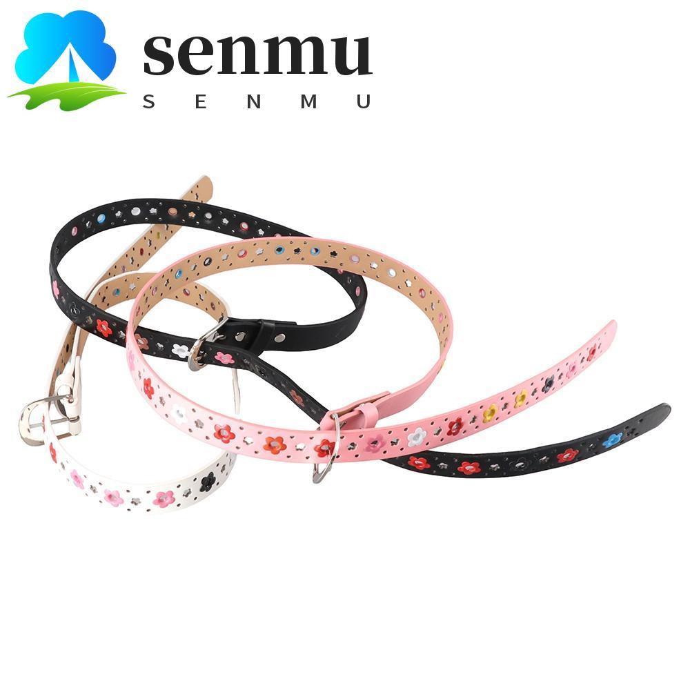 SENMU Crianças Cinto Meninas PU Couro Oco Borboleta Flores Unissex