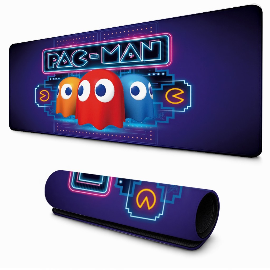 Mouse Pad Estampa Colorida Retangular Pac Video Game Man Acessório Gamer