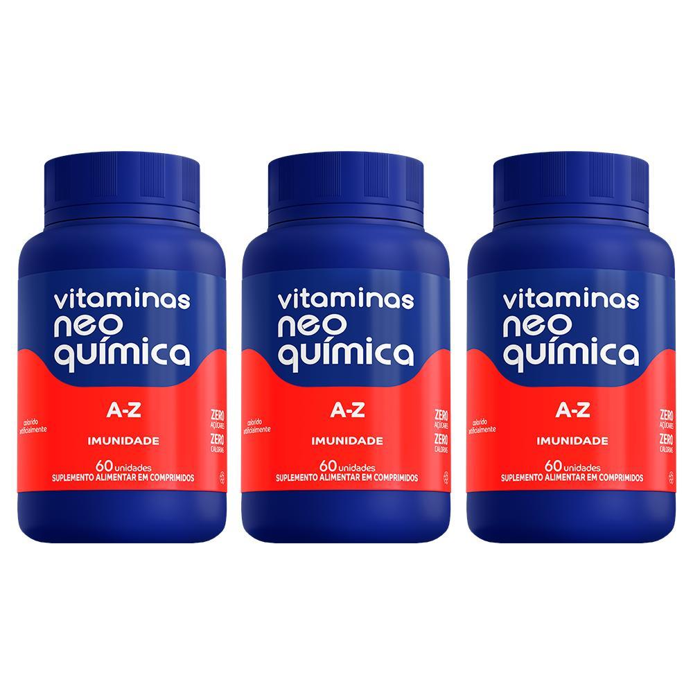 Kit c/3 Vitamina Neo Química A-Z  - 60 Cpr