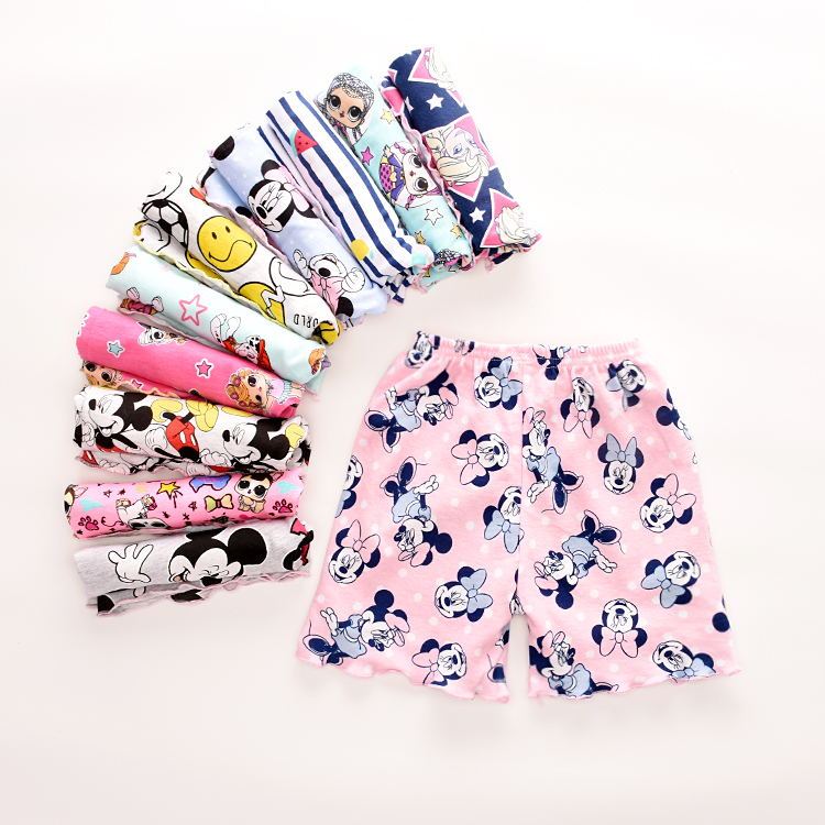 Meninas Shorts de algodão puro exterior usar calças de praia das crianças calças quentes versão coreana bebê Casual calç