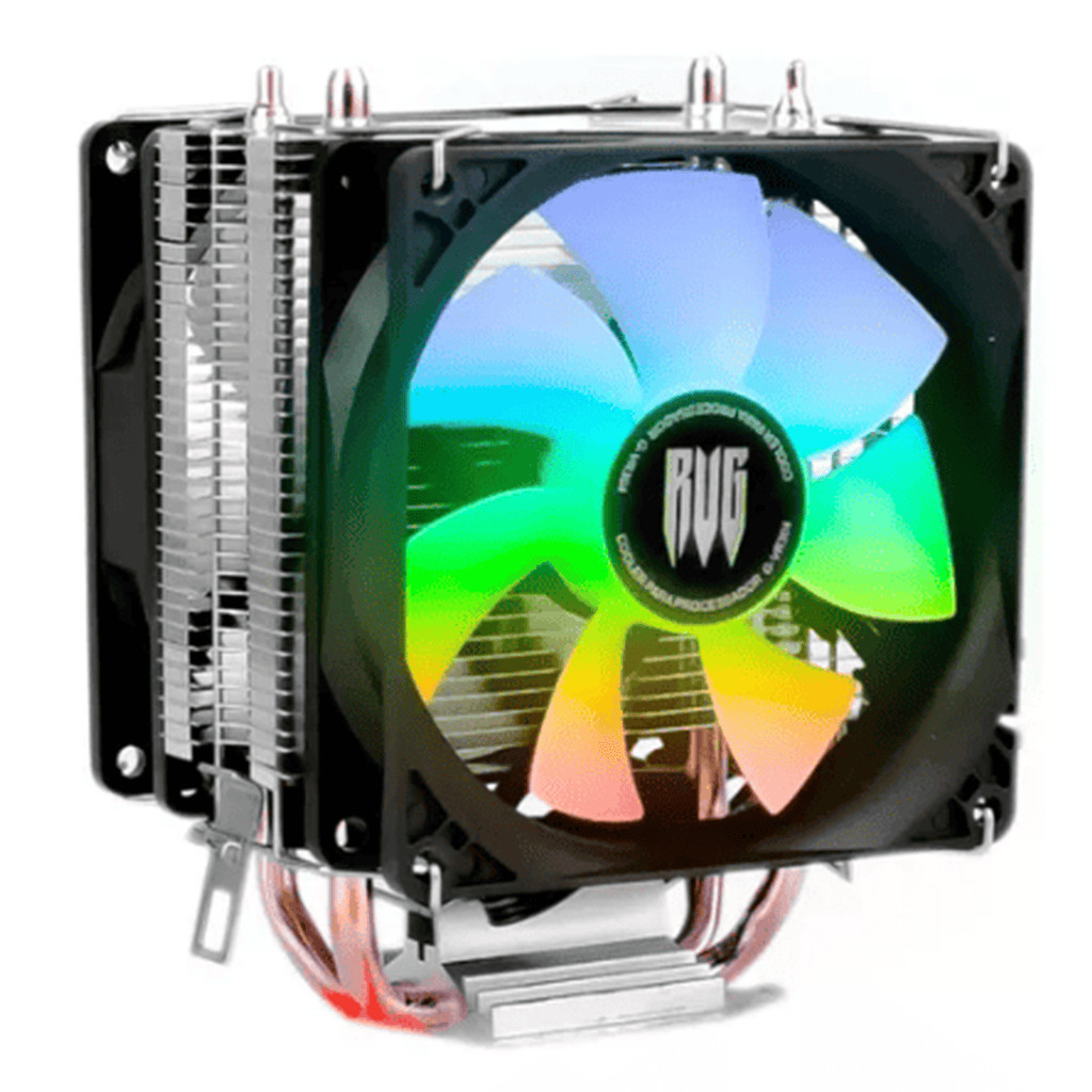 Cooler Para Processador Universal Rgb Formato Torre 2 Fan