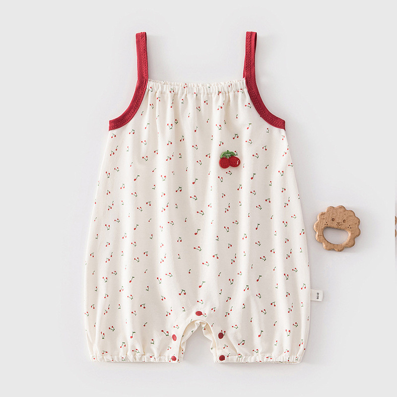 Feminino bebê estilingue macacão verão bebê recém-nascido criança roupas colete macacão verão Super bonito macacão