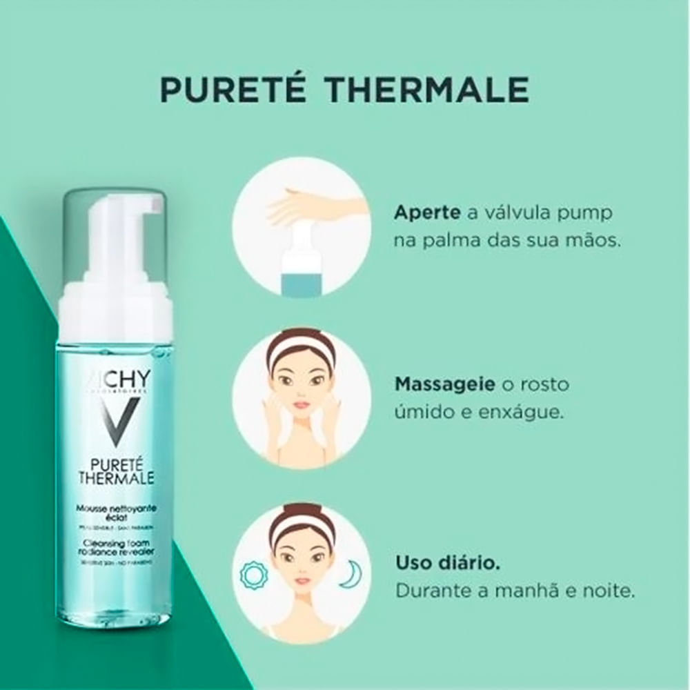 Pureté Thermale Vichy Espuma de Limpeza Facial 150ml