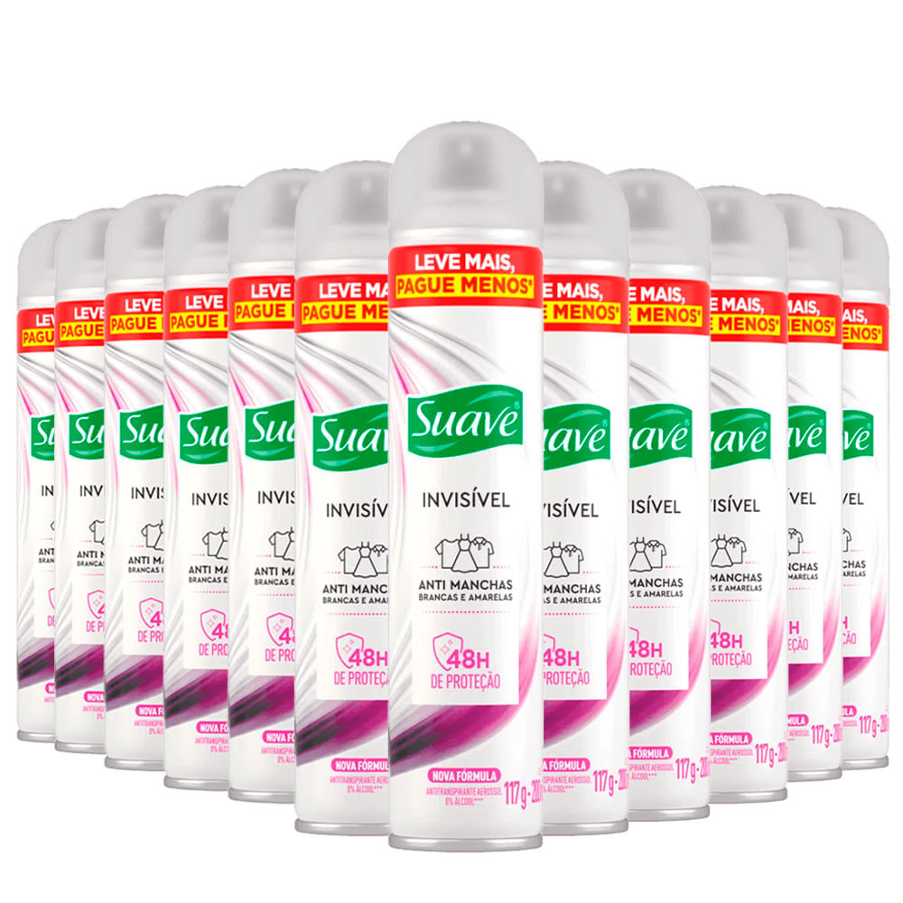 Kit Desodorante Antitranspirante Suave Invisible Feminino 200ml - 12 Unidades em Oferta na Shopee