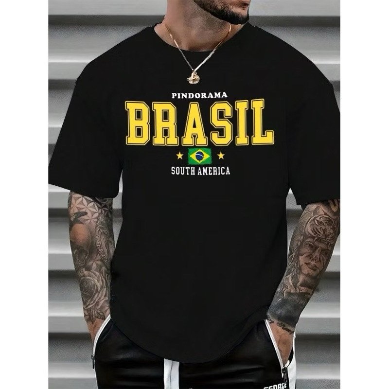 Camiseta do Brasil personalizada unissex Brasil Copa do mundo 2026 envio imediato 100%algodão