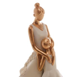 Figura Decorativa Família Wolff de Resina Branco 10cmx 20cm em Oferta na Shopee