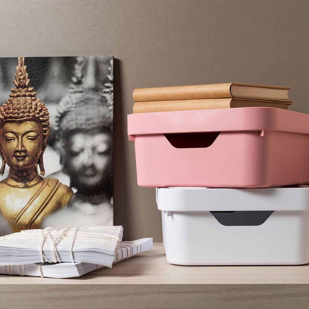 Caixa organizadora Ou 10,5L Linha Cube em Oferta na Shopee