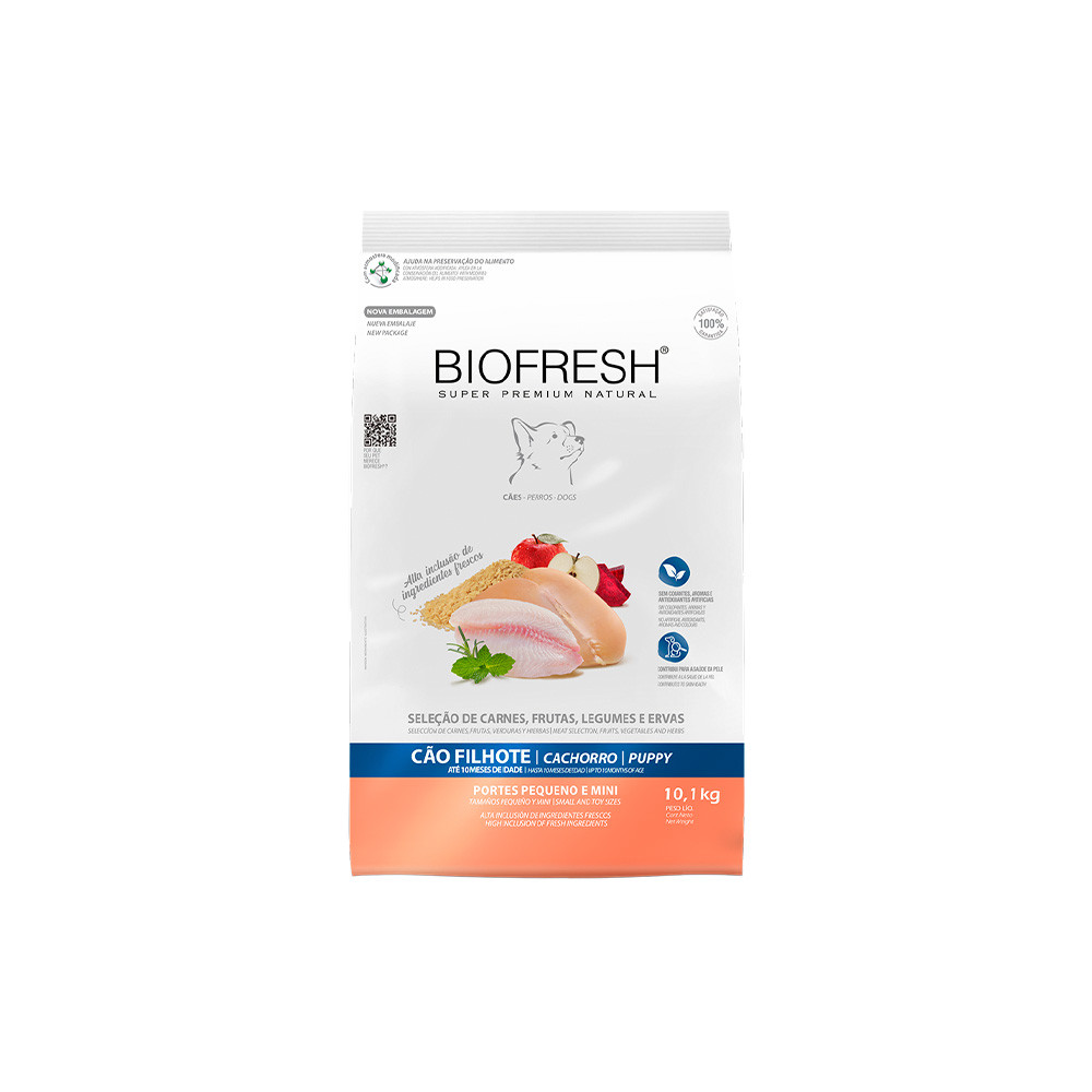 BIOFRESH CAO FILHOTE MINI E PEQUENOS SELEÇÃO CARNE 10,1KG