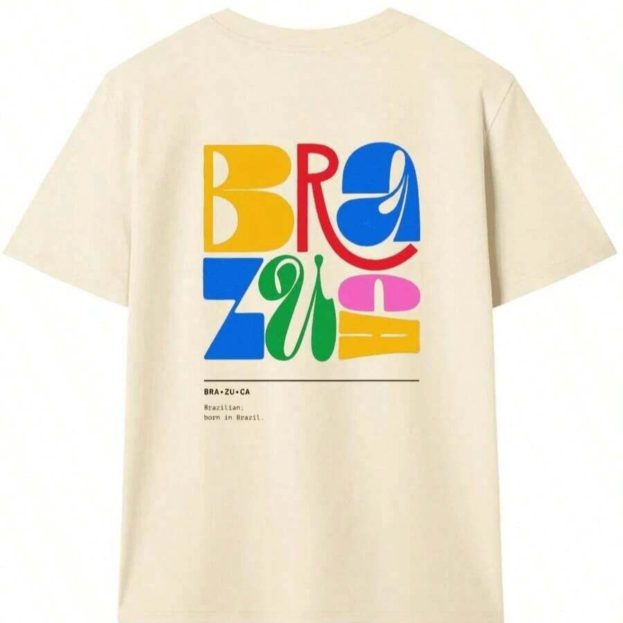 Camiseta Floral Brasileira Copa 2026 Gola Redonda Brazuca Brasil