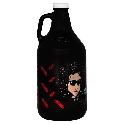 Garrafa Garrafão Growler Americano de Vidro 1,89L - Coleção Rock'n'Growler 60/70 - Bob Dylan - Retornável