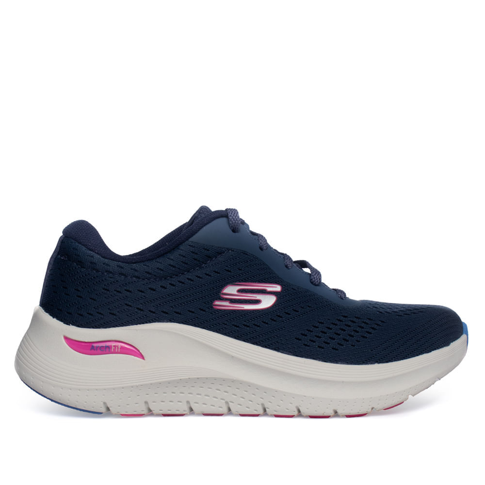 Tênis Feminino Skechers Arch Fit 2.0 Respiravel Marinho em Oferta na Shopee