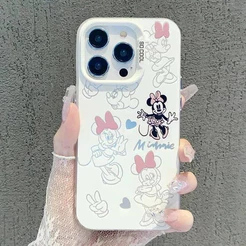 Mickey Minnie Capa Capinha Samsung A15 A16 A34 A54 A23 A05 A55 A35 S24 S25 Silicone Anti-impacto