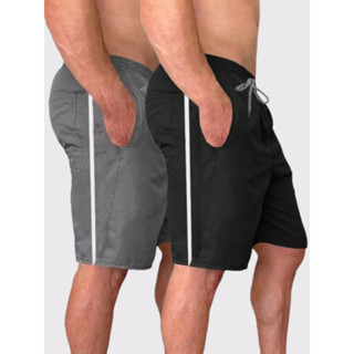 Kit 2 shorts bermunda Tactel Masculina 3 Bolsos Praia em Oferta na Shopee