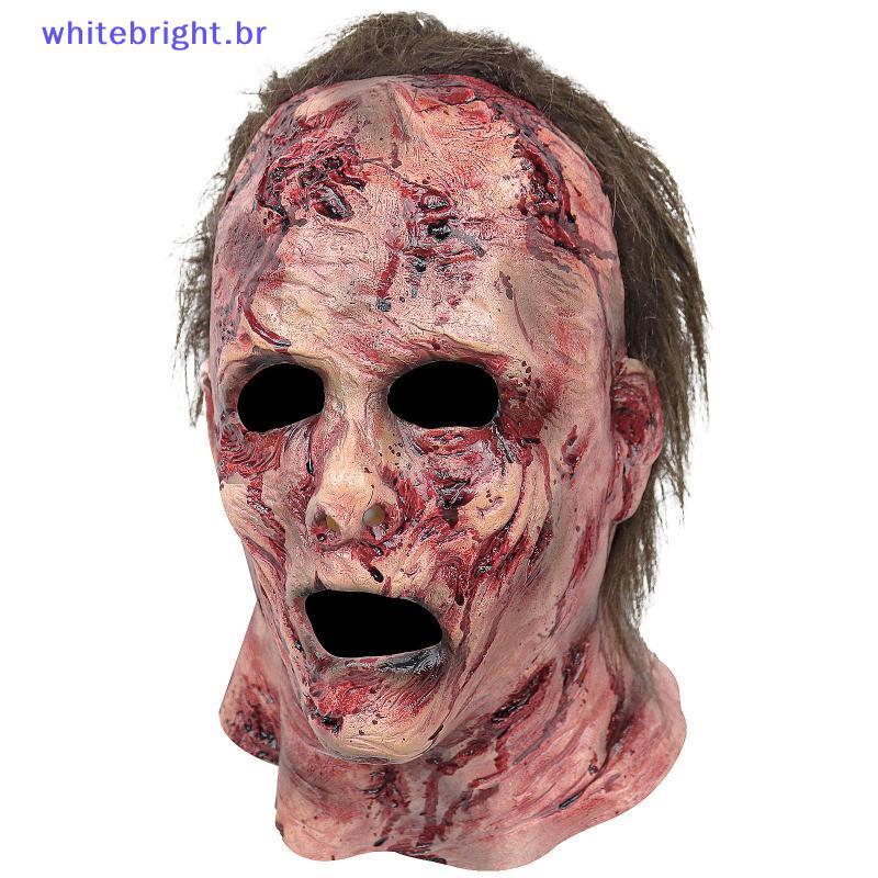 Máscara De Silicone Para Halloween , Palhaço Assustador , Máscaras Sangrentas , Festa Assustadora , Cabeça , Casa Assomb
