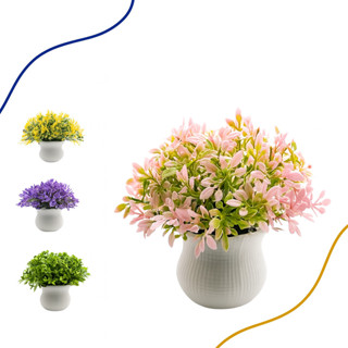 Kit 4 Vasos C Plantas Artificiais Decorativas P Casa Escritorio Mini Vasinhos em Oferta na Shopee
