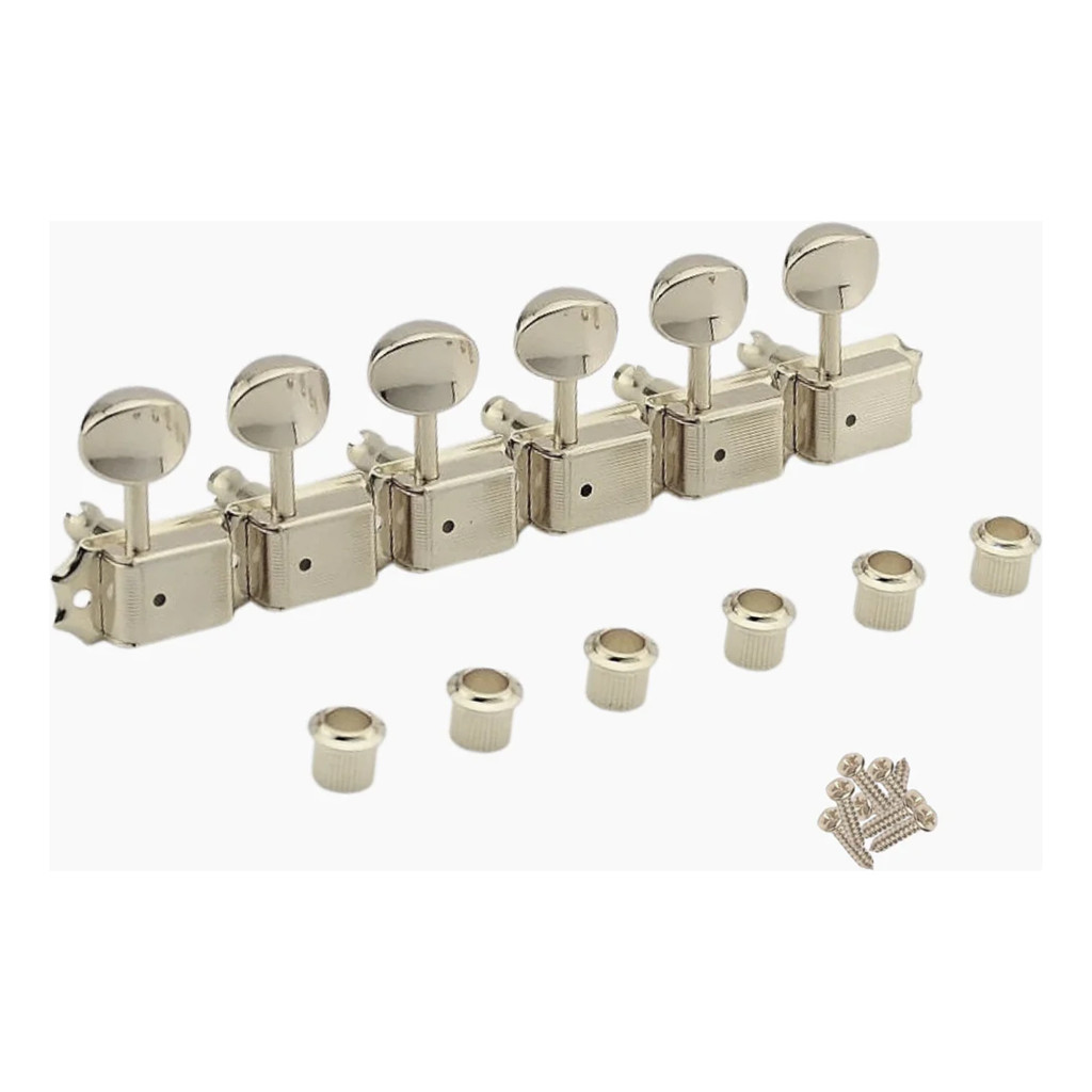 Tarraxa Gotoh Vintage P/ Guitarra 6 Em Linha Niquel Sd9105m