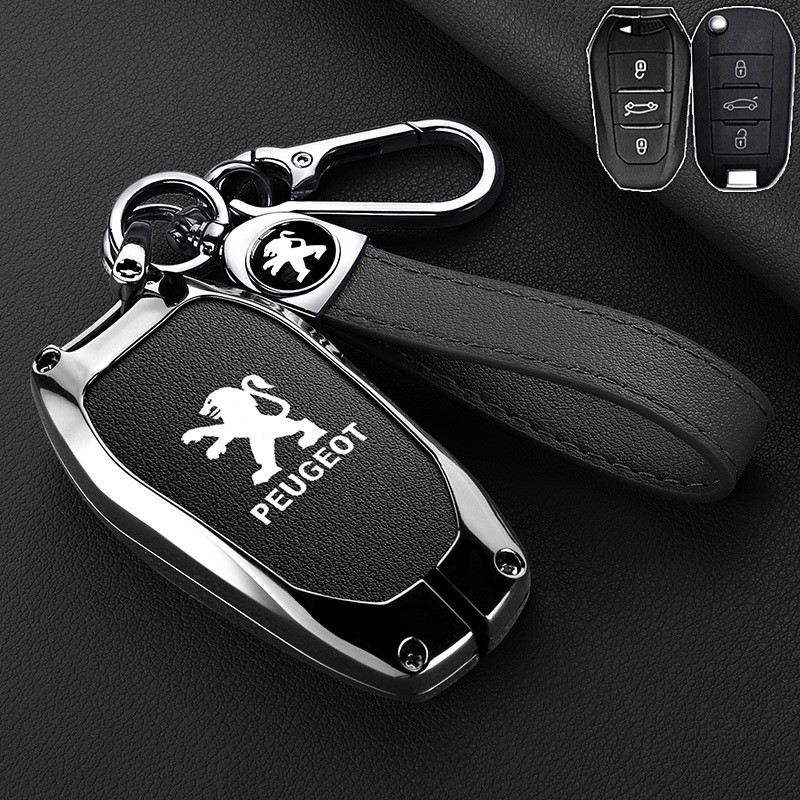 Capa De Proteção Para Chave De Carro , Couro Peugeot 208 306 308 307 408 508 2008 3008 4008 5008