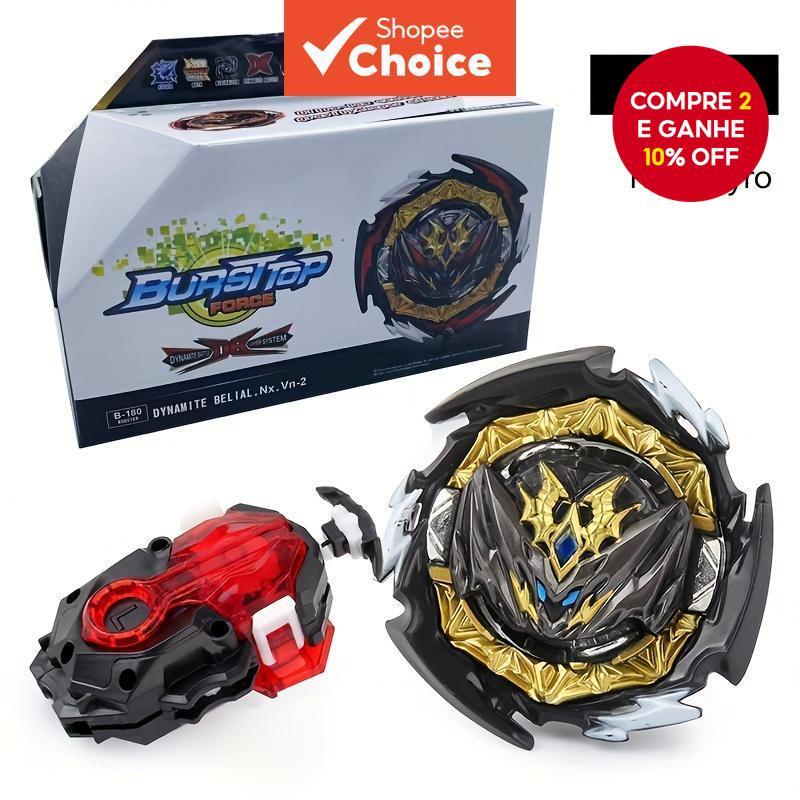 Bay Burst B-180 Dynamite Belial Starter & Superking Booster Beyblade Set Com Lançador-184 , Giroscópio Giratório Battle