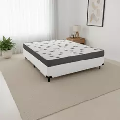 Cama Box e Colchão Light D33 - Casal (138x188)