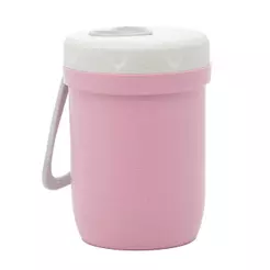 Pote Térmico Lyor Parede Dupla Alça de Silicone e Tampa Rosa
