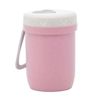 Pote Térmico Lyor Parede Dupla Alça de Silicone e Tampa Rosa