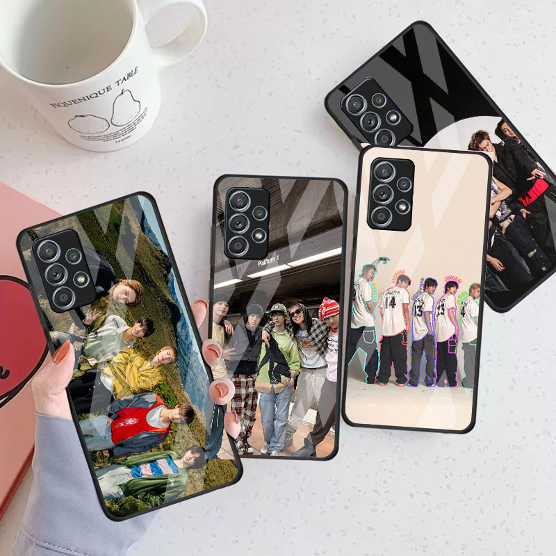 CORTIS Go 02 Capa De Telefone De Vidro Para Samsung Galaxy A16 A15 A25 A35 A55 A53 A54 A34 A14 A32 A52 4G 5G A56 A54
