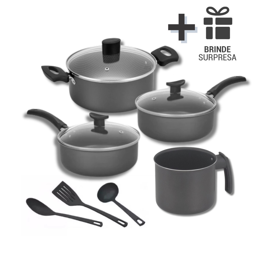 Conjunto de Panelas Antiaderente Conjunto em Oferta Semanal Teflon - Qualidade, Durabilidade e Elegância