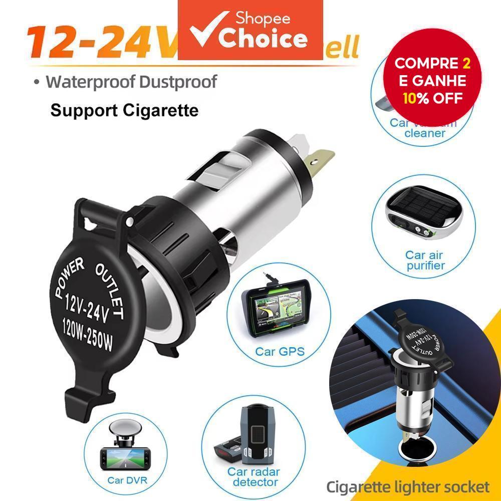 Novo Soquete de Isqueiro para Carro DC 12V com Cabo, Substituição do Soquete de Energia Fêmea 12V, Aplicável para