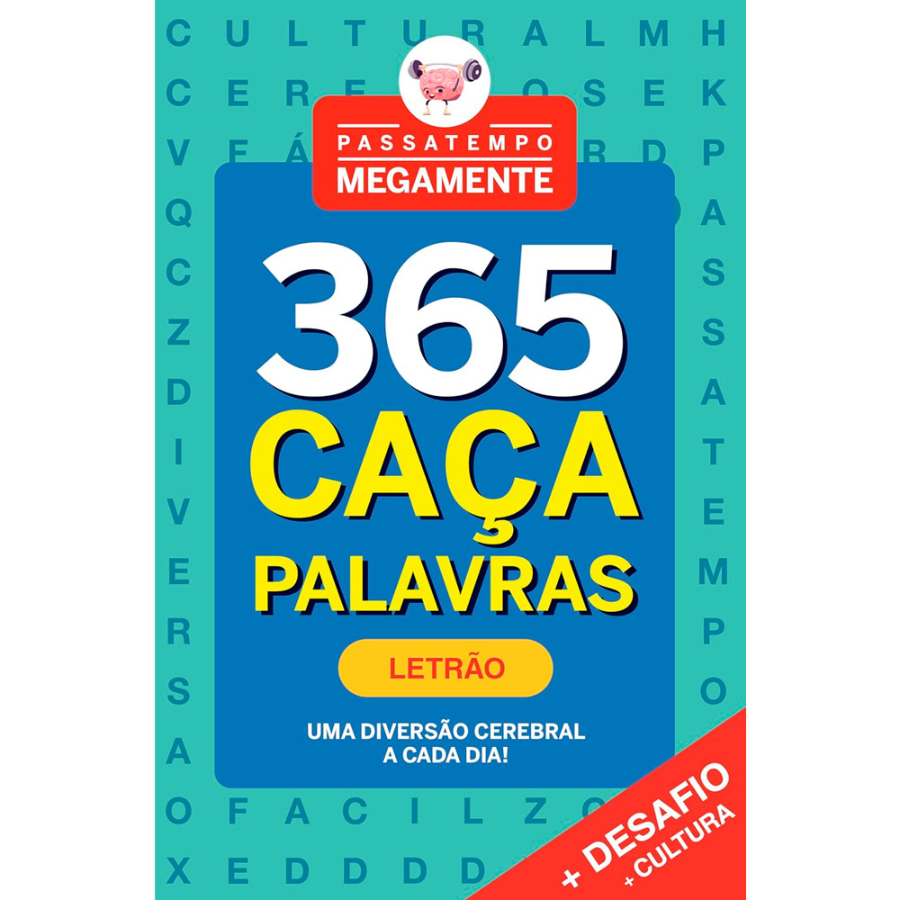 Passatempo Megamente |  365 Caça-Palavras | Letrão | Verde Água em Oferta na Shopee