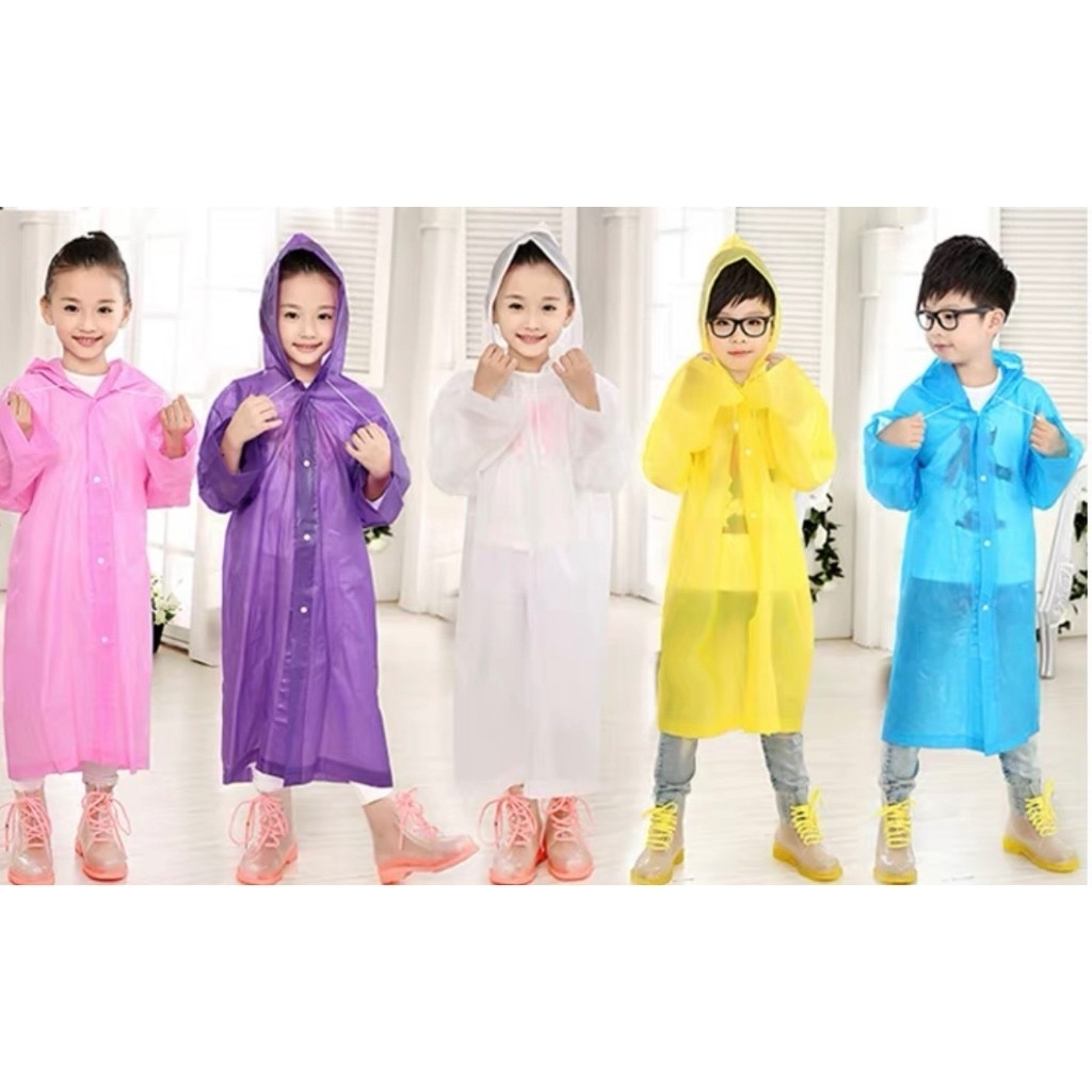 Capa de Chuva Infantil COM Capuz para Meninos e Meninas Unissex Qualidade （Capa Chuva--001）