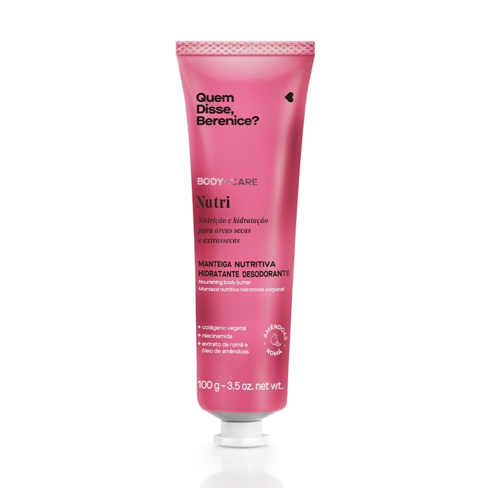 Quem disse, Berenice? Nutri Manteiga Nutritiva Hidratante Desodorante Corporal 100g em Oferta na Shopee