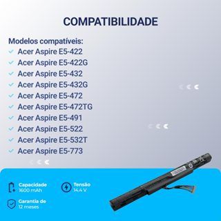 Bateria para Notebook Acer Aspire E5-574-307M em Oferta na Shopee