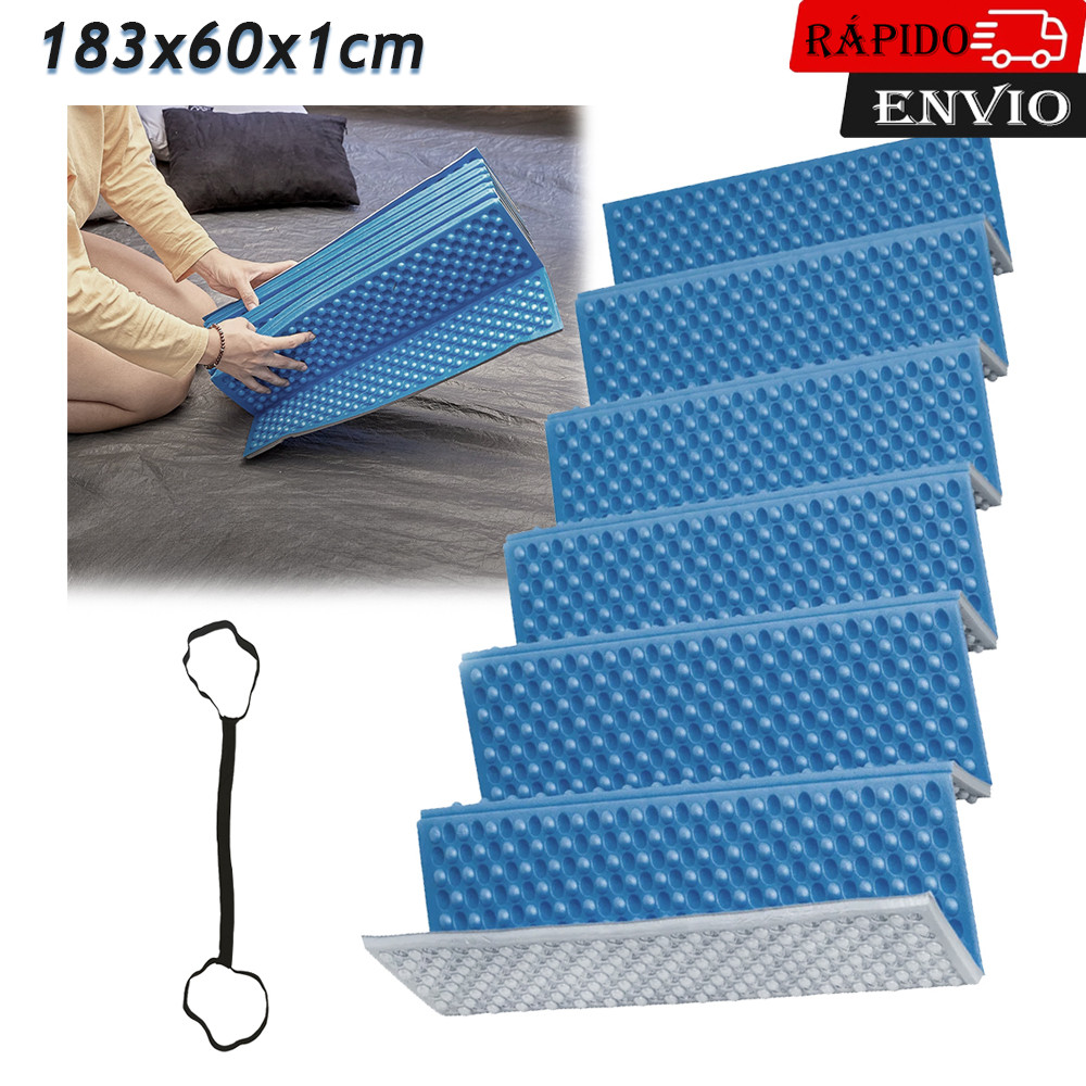 Azul Tapete de acampamento portátil duplo almofada de dormirauto para 183x60x1cm para mochilacaminhadasviagens
