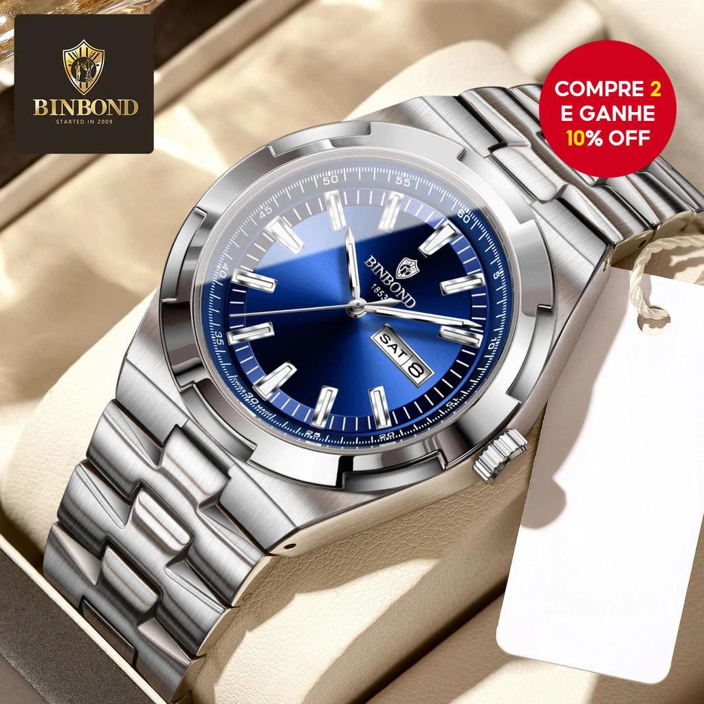 BINBOND Multifuncional Masculino Estudante Relógio De Quartzo Luminoso À Prova D'água Semelhante Ao Estilo Zongheng Marc em Oferta na Shopee