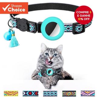 Nova Coleira Airtag Ajustável Para Cachorro Gato Colar Anti-Perda Com Acessórios Sino em Oferta na Shopee
