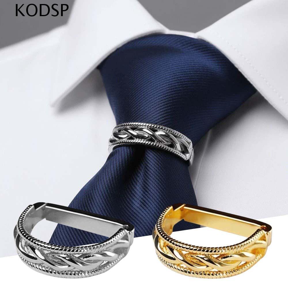 Clipe De Gravata Torcido KODSP , Fivela Em Forma De D De Liga De Alfinete , Mini Abotoaduras De Tira , Fixação De Nó em Oferta na Shopee