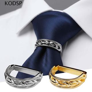 Clipe De Gravata Torcido KODSP , Fivela Em Forma De D De Liga De Alfinete , Mini Abotoaduras De Tira , Fixação De Nó em Oferta na Shopee