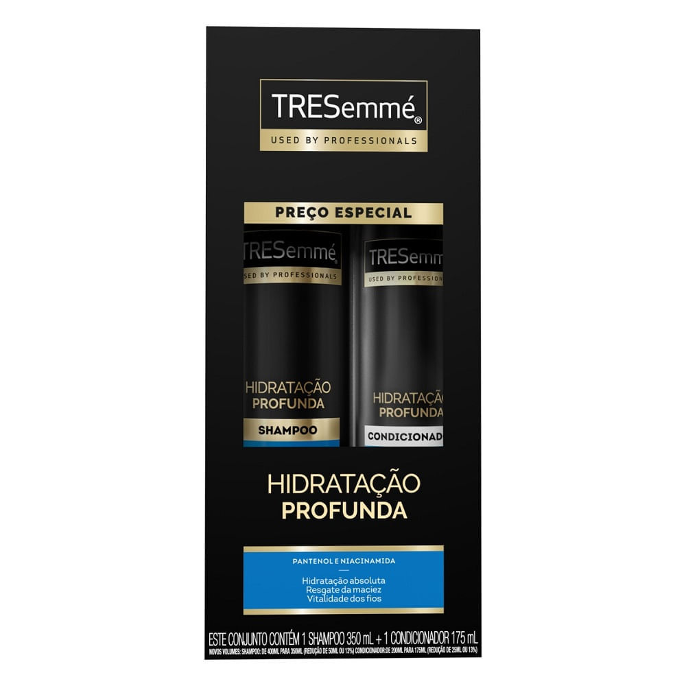 Tresemmé Hidratação Profunda Shampoo 350ml + Condicionador 175ml em Oferta na Shopee