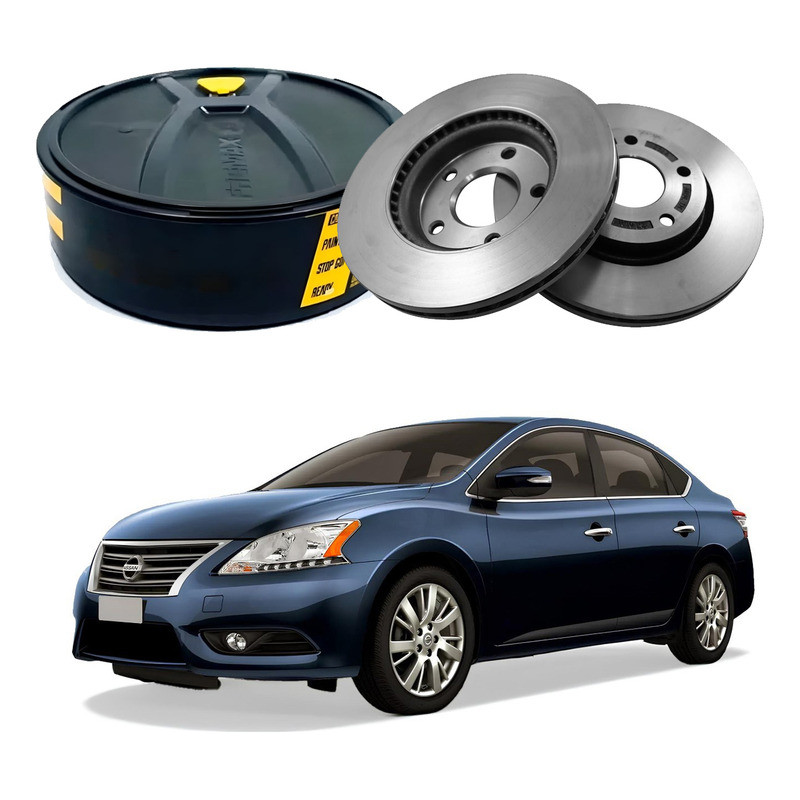 Par Disco Freio Dianteiro Ventilado Sentra 2.0 2014 A 2016