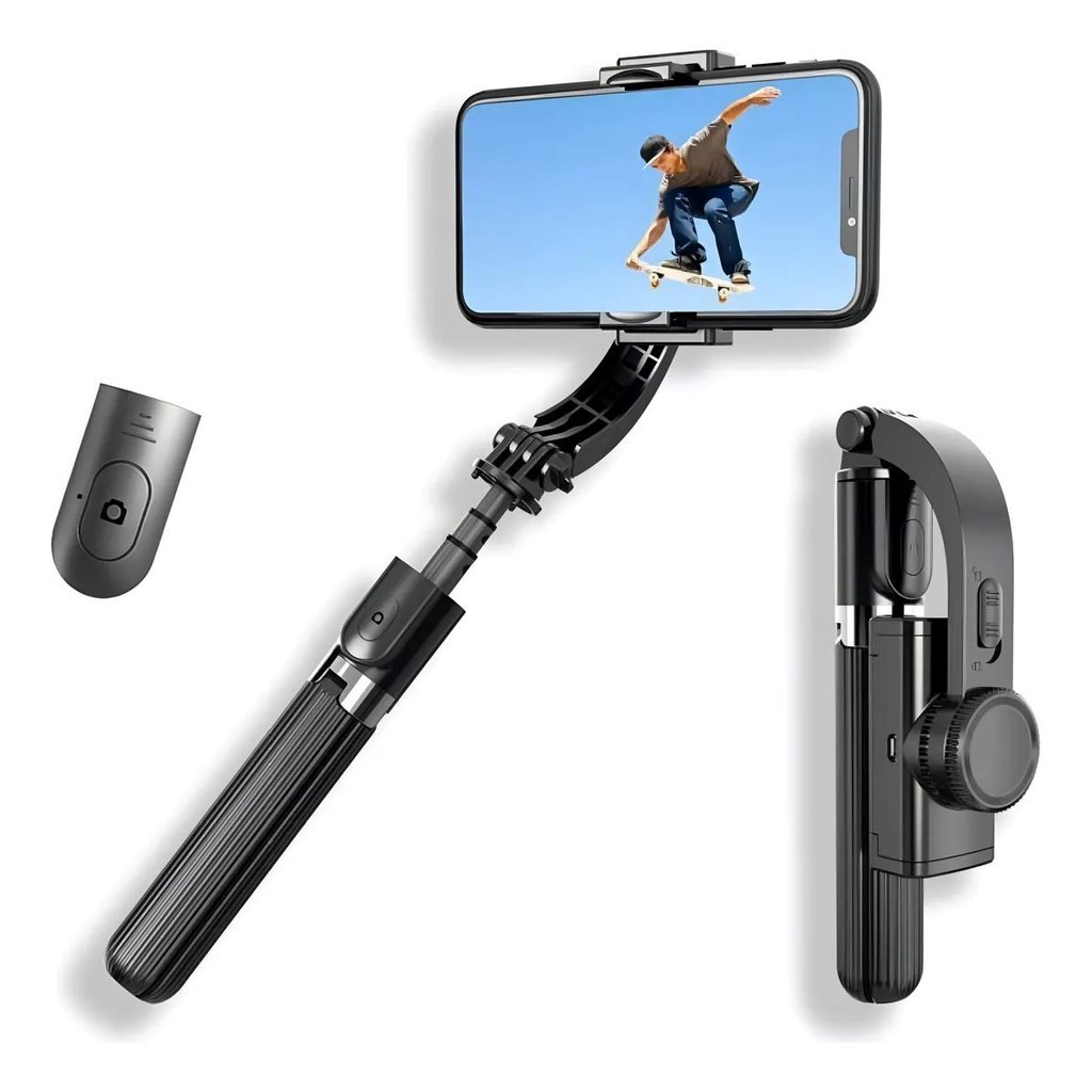 Estabilizador Smartphone Celular Gimbal L08 Bluetooth Tripé Fotos Vídeos Remoto Equilíbrio Estável