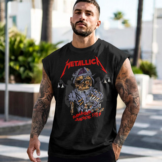 Camiseta Regata Machão Masculina Metallica Zombie regata masculina verão