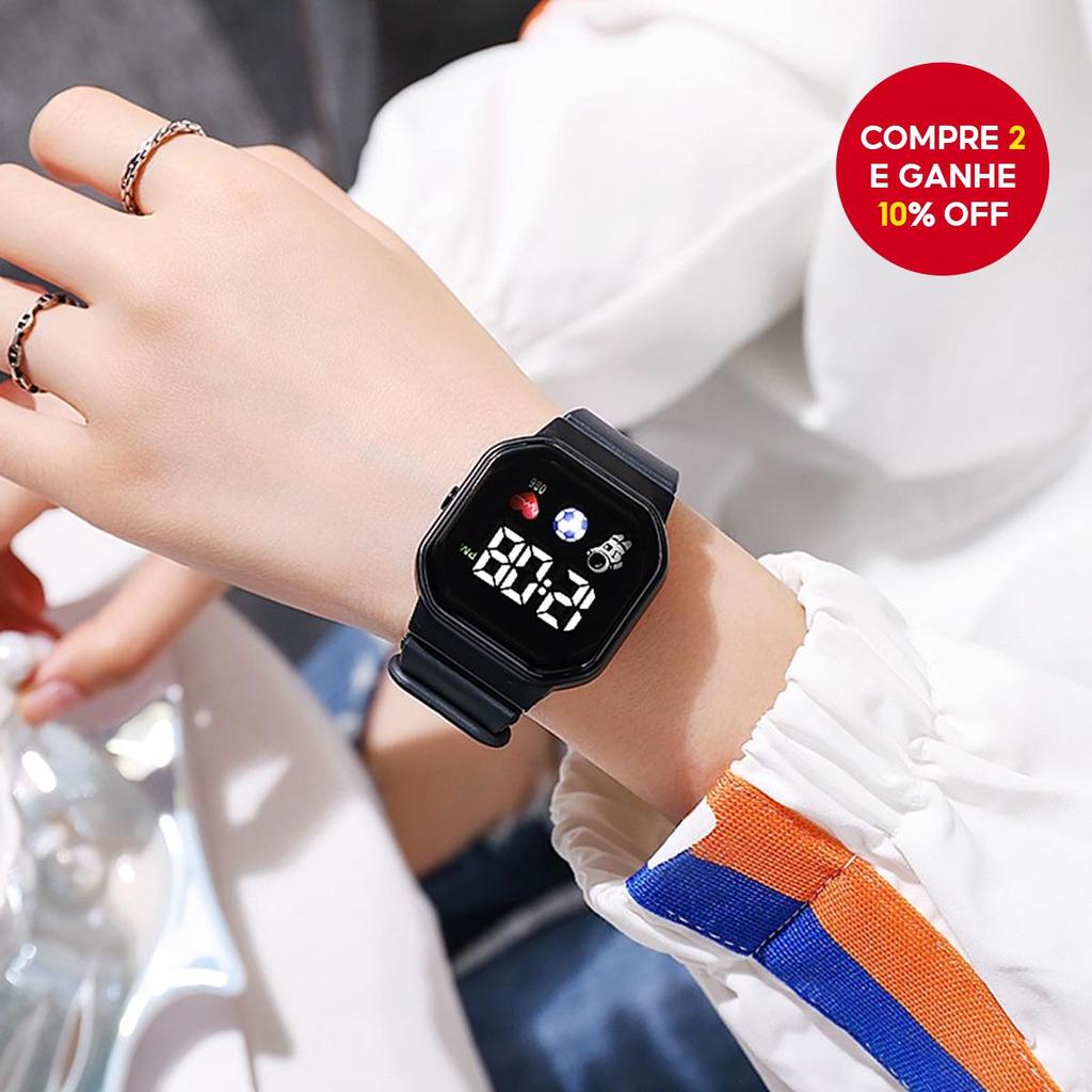 Relógio Digital Masculino Com Luz De Fundo LED E Presente De Feriado Casual Esportivo Multifuncional Para Homens