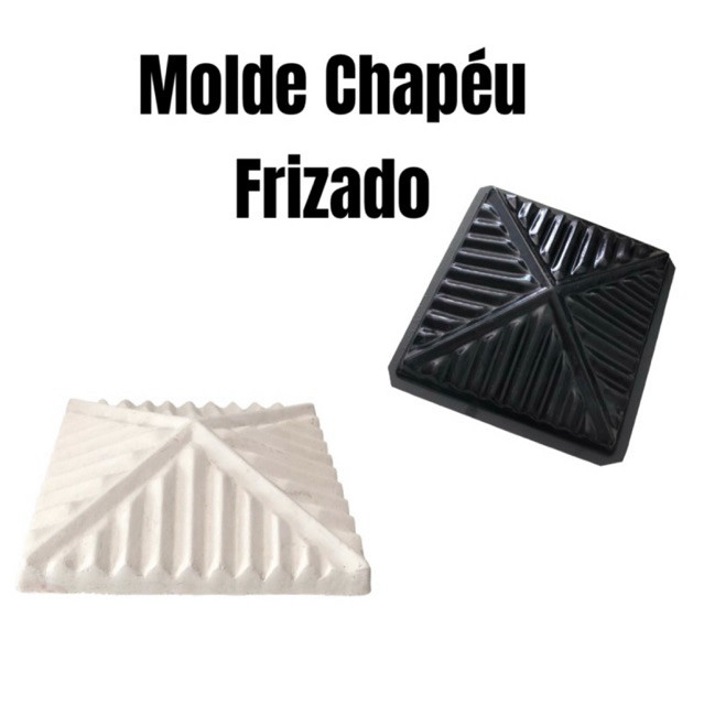 Molde Forma  em Abs 3D - Chapéu Frizado Cobertura Churrasqueira 40x40x10cm