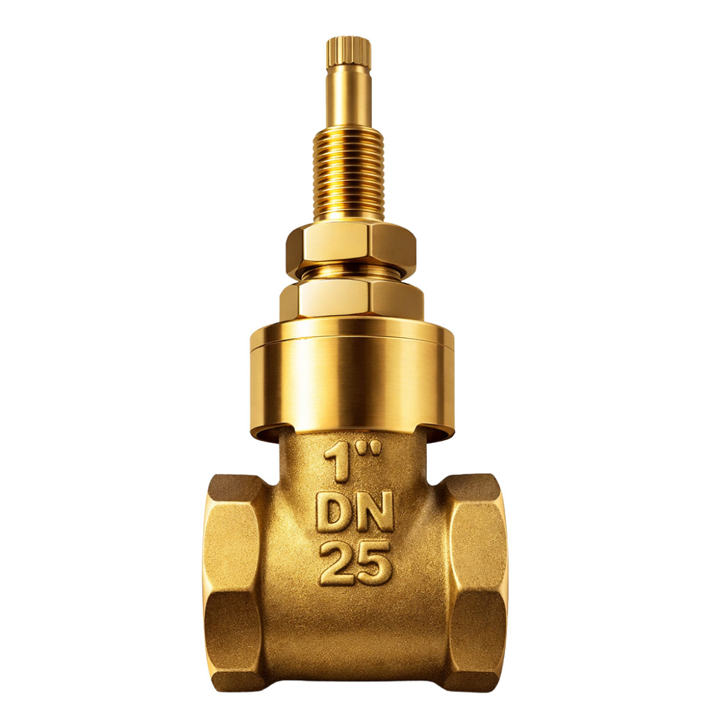 Registro Gaveta 1 Polegada 30mm Dn 25 Geral Metal 16 Estrias Fechamento Total Hidraulico