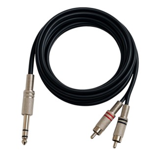 Cabo P10 Estéreo Para 2 Rca Niquelado - 1 Metro em Oferta na Shopee