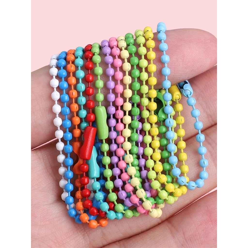 50/200 Unids Corrente de Bolas 10cm, Etiqueta Canoa, Chaveiros Coloridos Variados