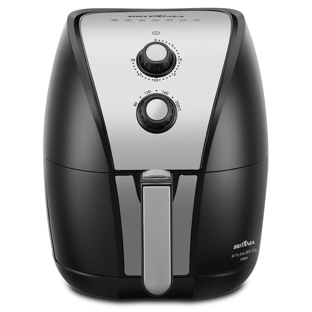 Air Fryer Britânia 4,4L Inox 1500W BFR11PG em Oferta na Shopee