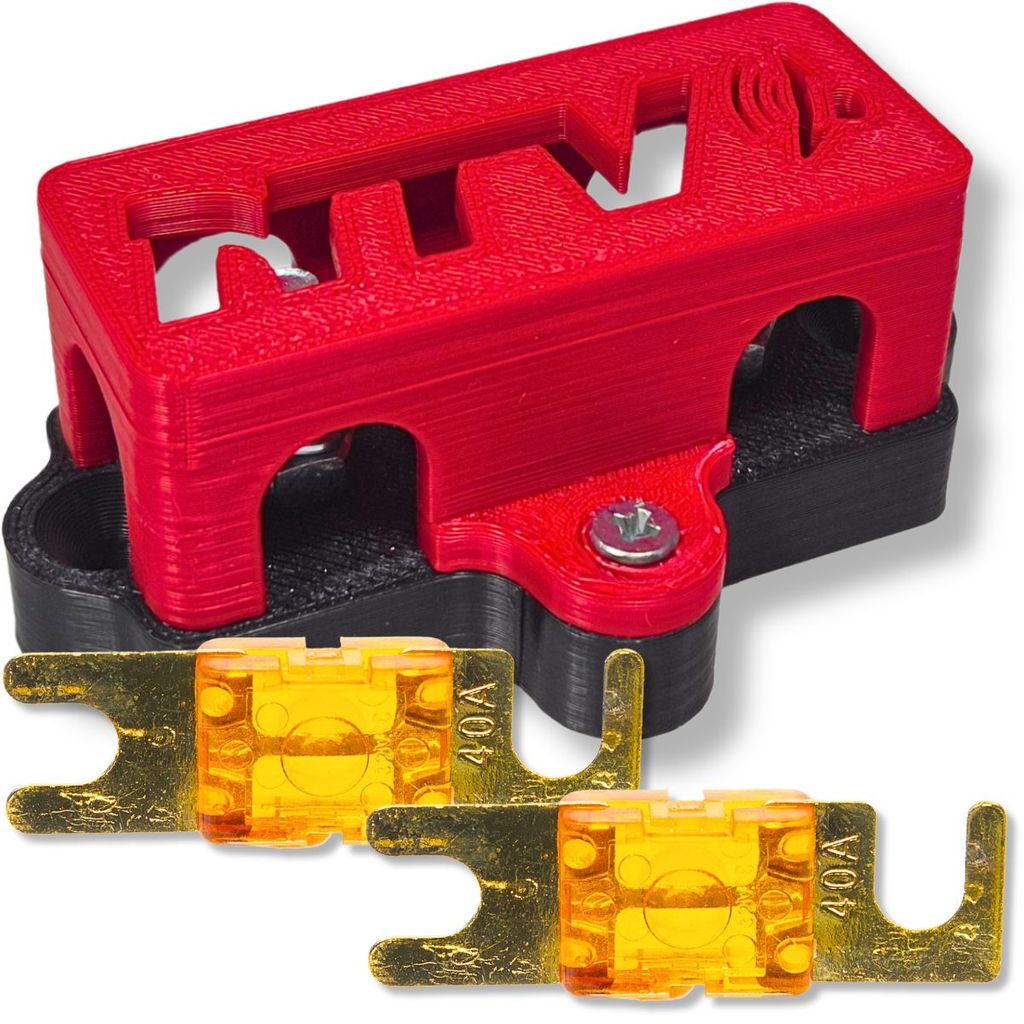 KIT PORTA FUSÍVEL MINI FACA MIDI 3 VIAS COM TAMPA + 2 FUSÍVEIS MIDI 40A AUTOMOTIVO