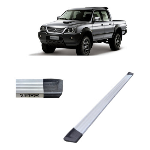 Estribo L200 Sport Outdoor Plataforma De Aluminio Prata Prata