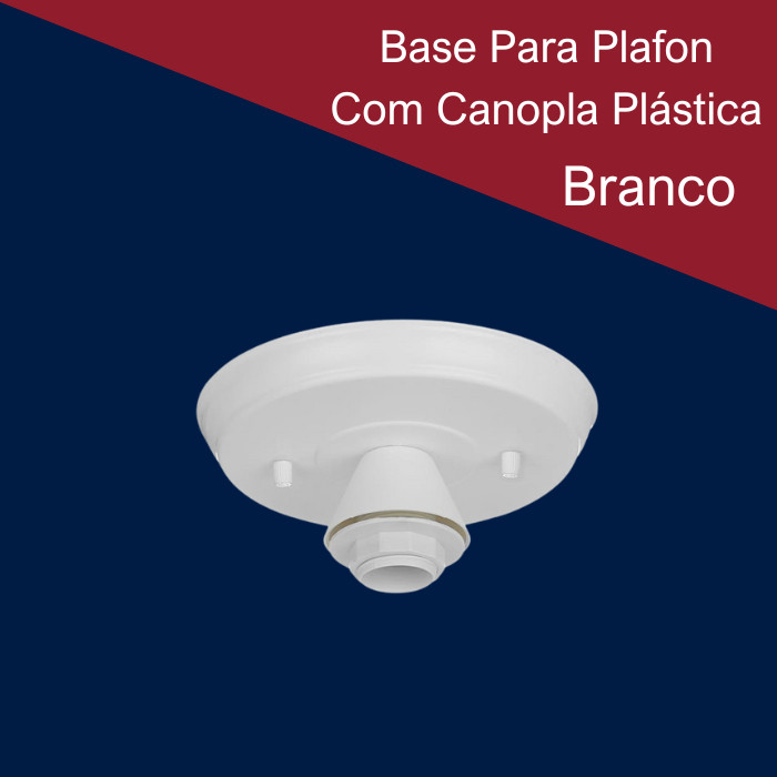 Plafon Canopla Plástica 1 Lâmpada Termoplástico E27 Bivolt 110v/220v Branco Preto Cobre Dourado Marrom Sala Quarto Cozin
